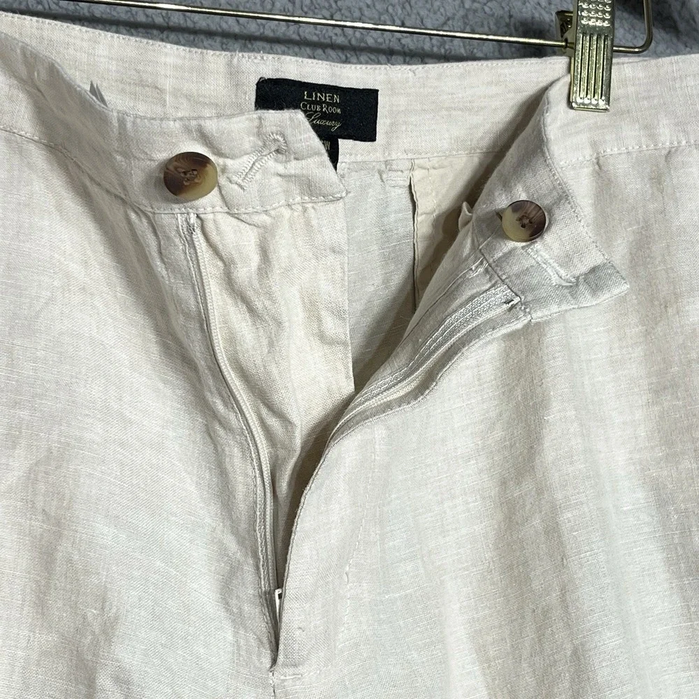 Club Room Luxury Men's Pants 36X32 100% Linen Old Money Preppy